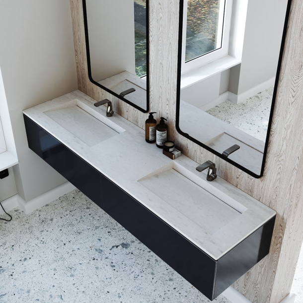 Dobbel vask Corian Simfoni Limestone Prima